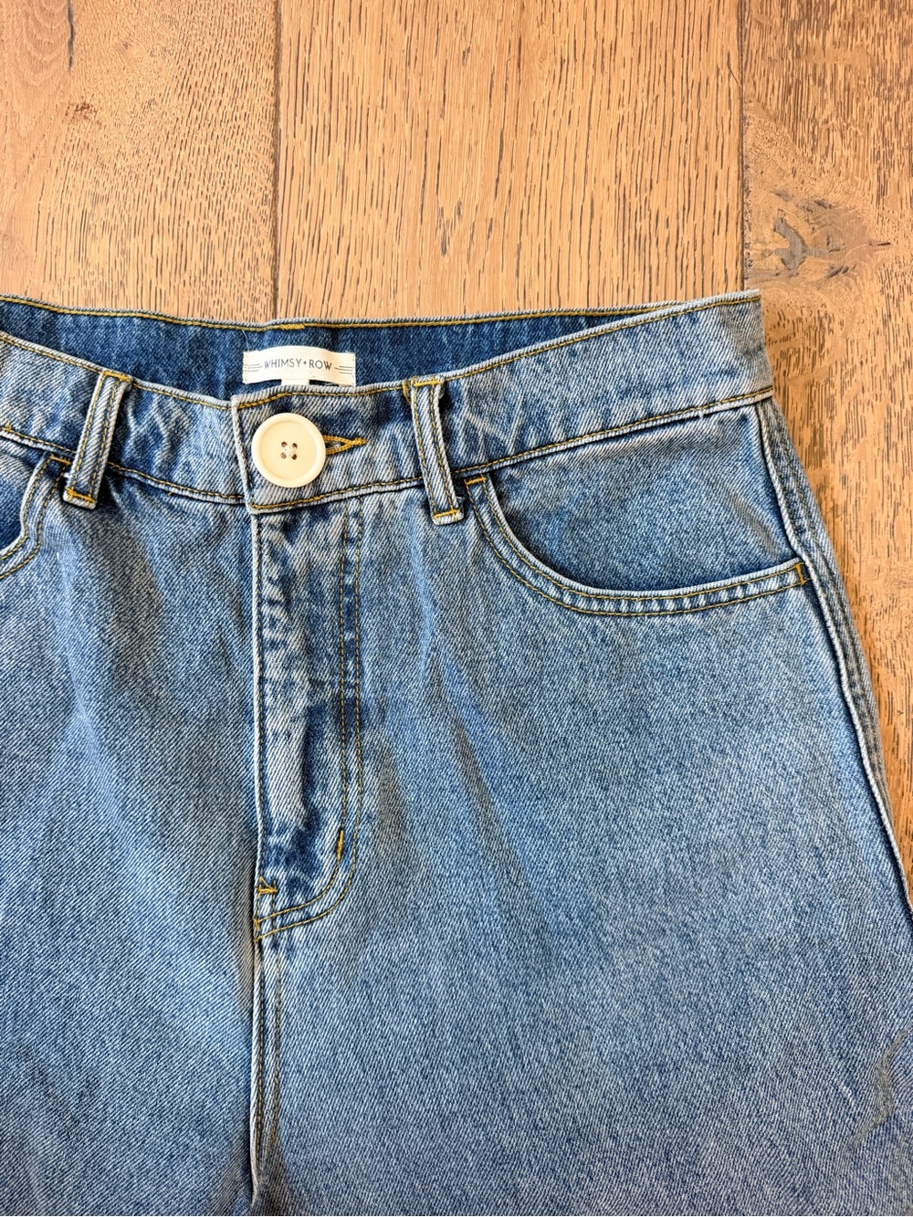 Whimsy + Row Light Blue Wide-Leg Denim Jeans - Picture 4 of 4